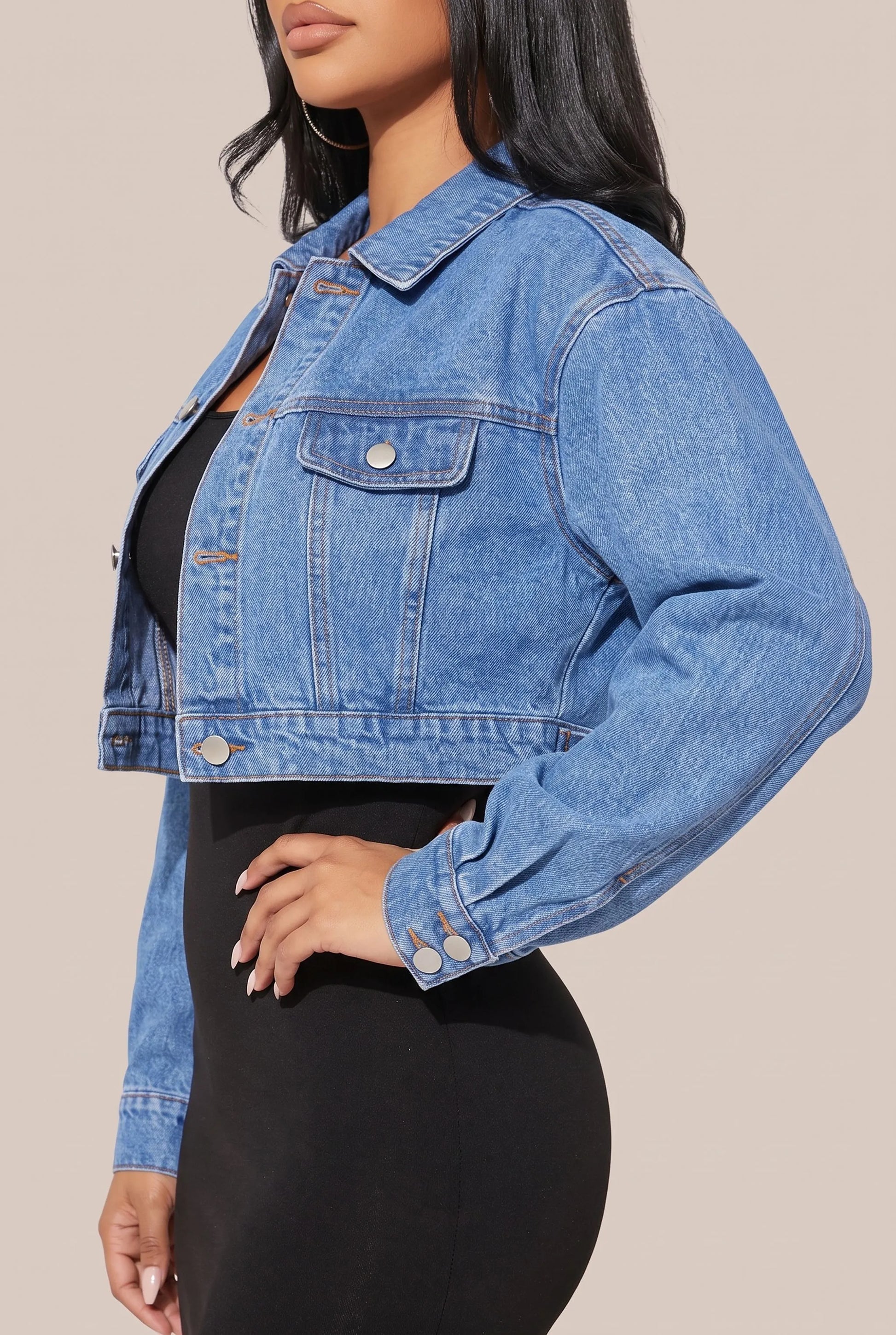 Croppia | Kurze Freizeitjacke Mit Kragen