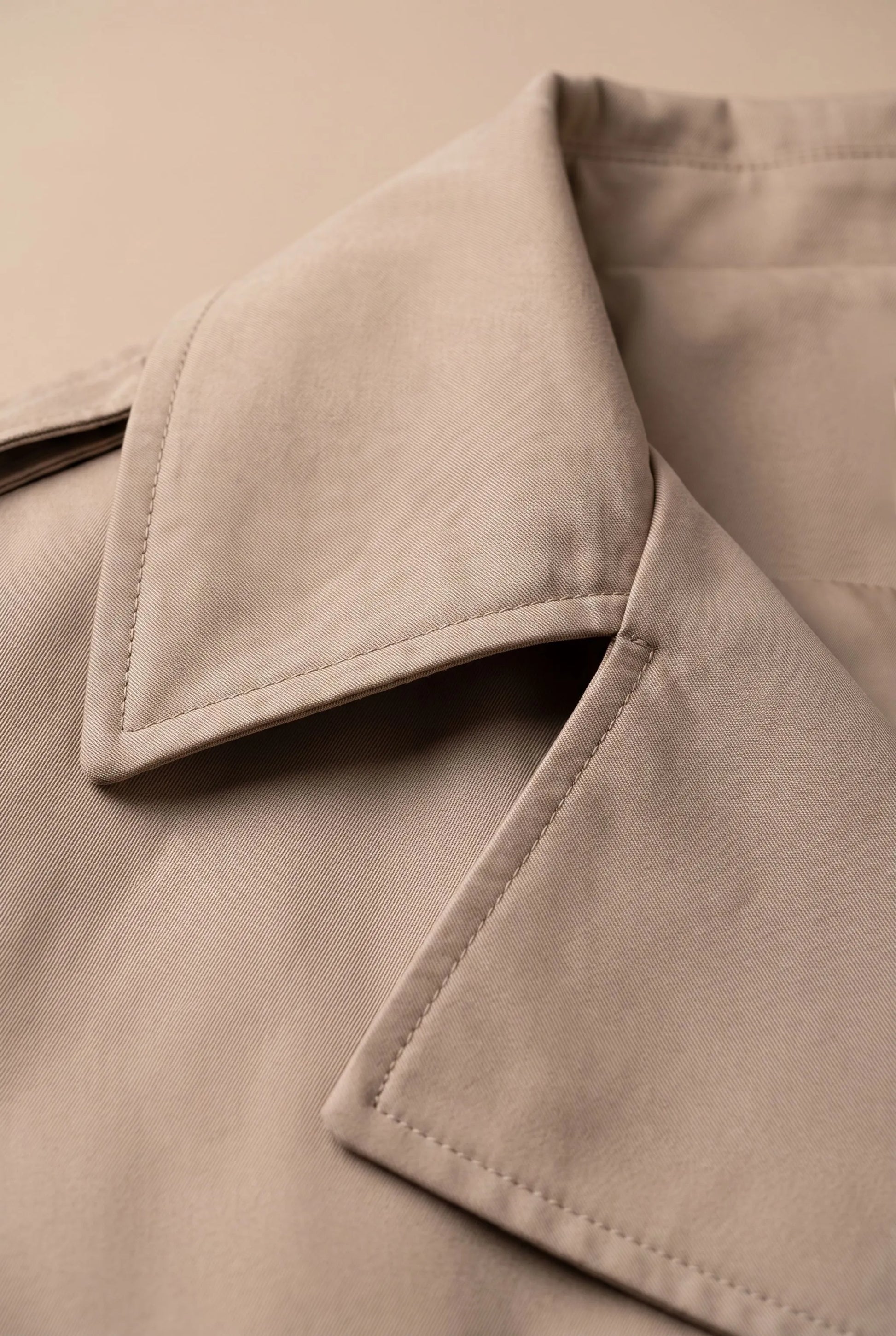 Croptique | Kurzer Trenchcoat Mit Bindegürtel