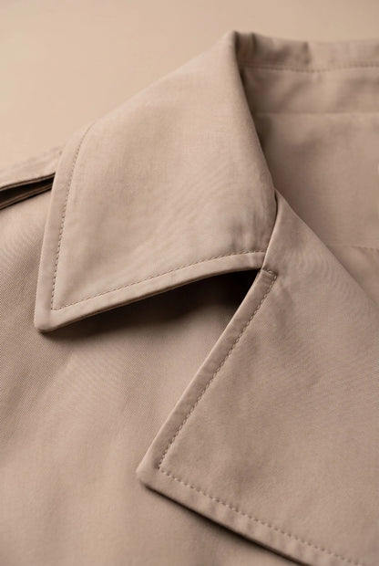 Croptique | Kurzer Trenchcoat Mit Bindegürtel
