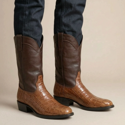 Crovix | Klassische Wadenhohe Cowboystiefel Für Herren