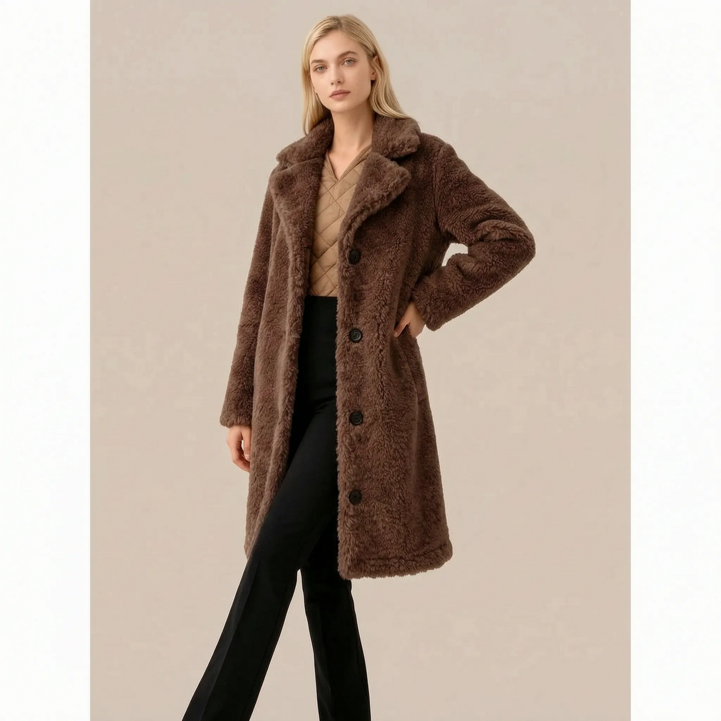 CuddleCoat | Langer Plüschmantel Für Damen