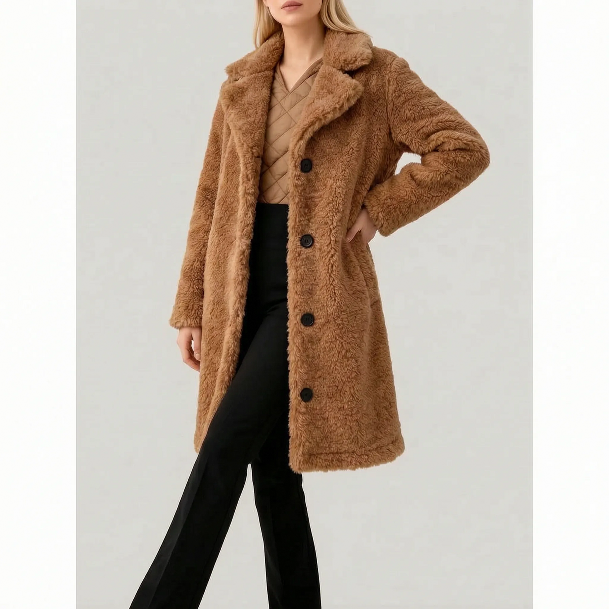 CuddleCoat | Langer Plüschmantel Für Damen