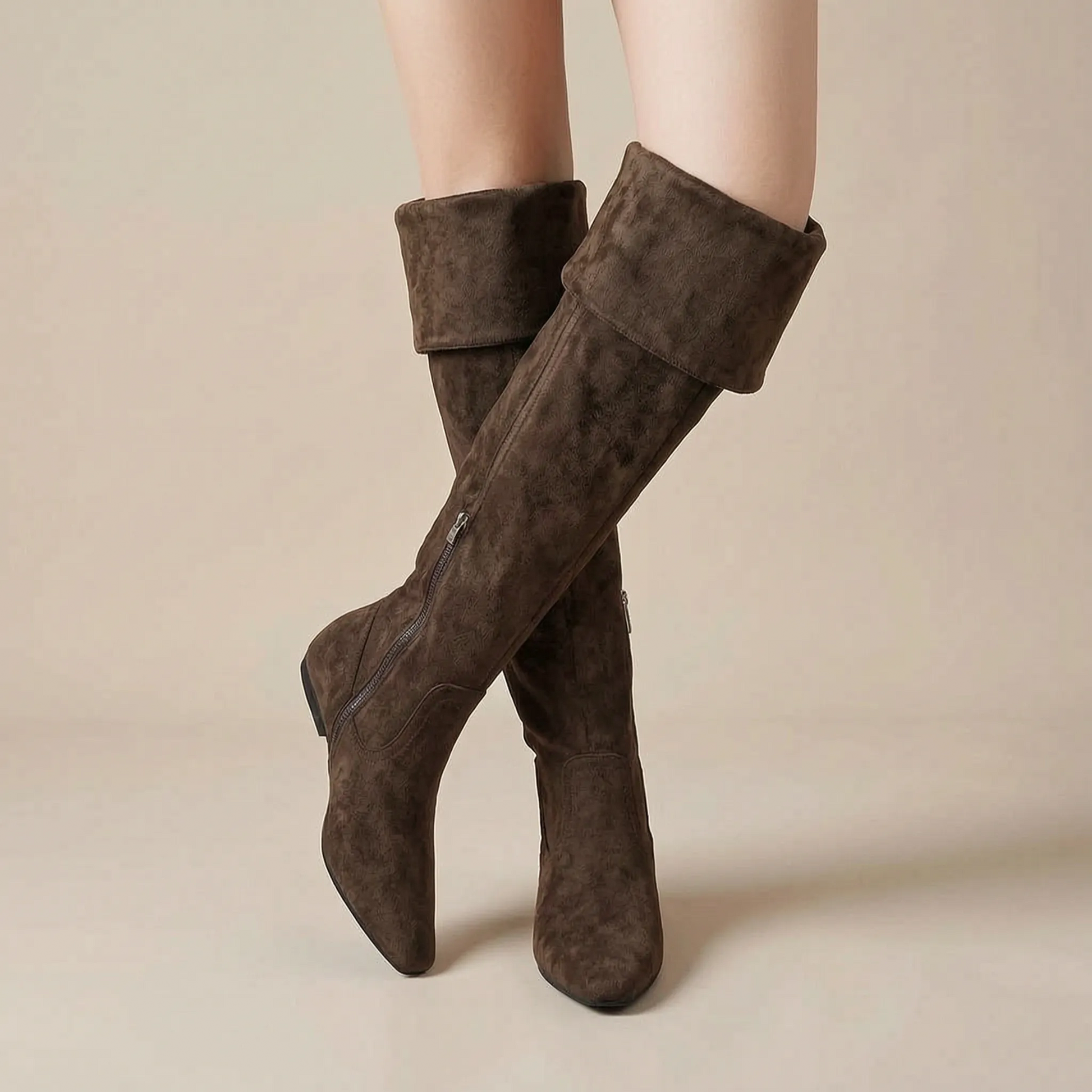 CuffStep | Flache Overknee-Stiefel