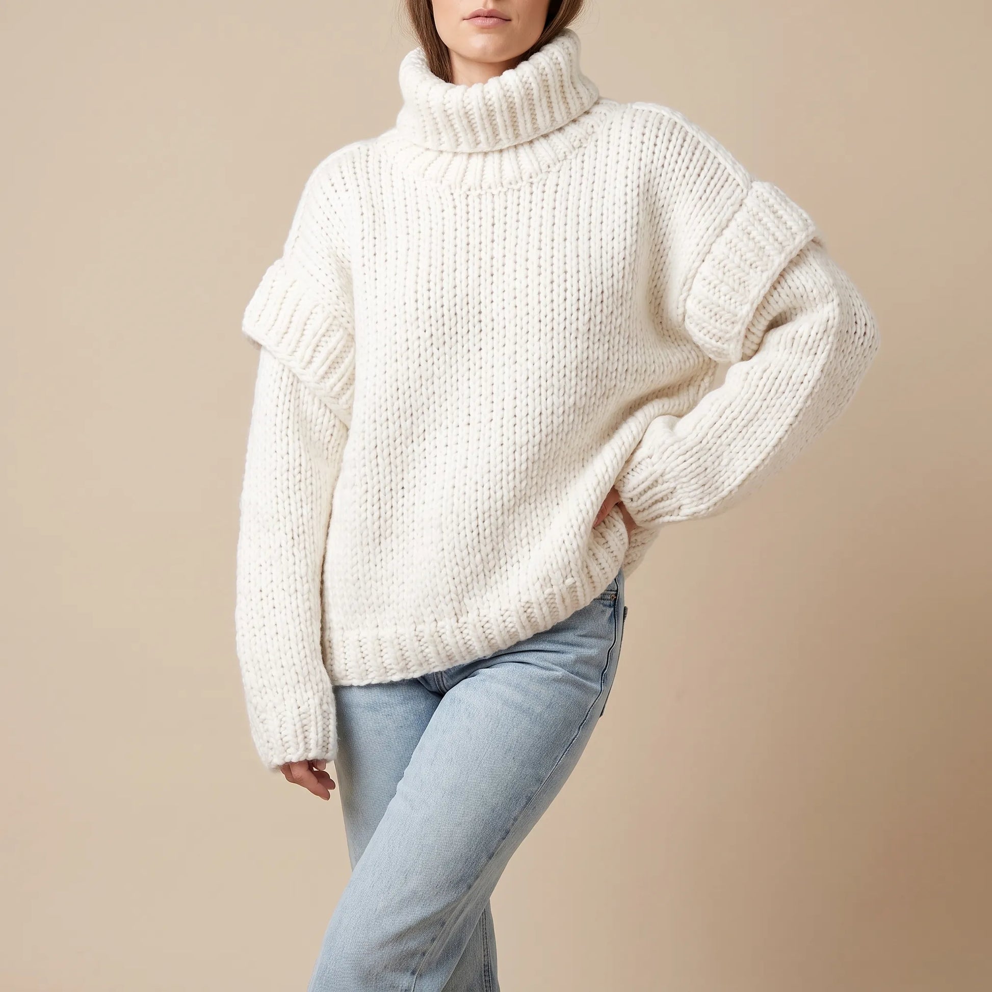 Cylis | Grober Oversize Rollkragenpullover Damen