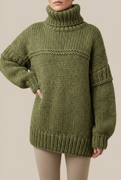 Cylis | Grober Oversize Rollkragenpullover Damen