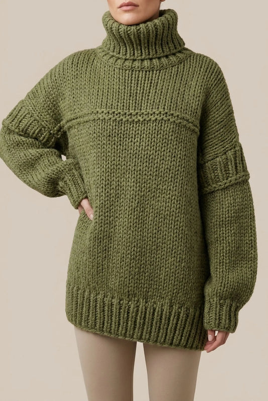 Cylis | Grober Oversize Rollkragenpullover Damen