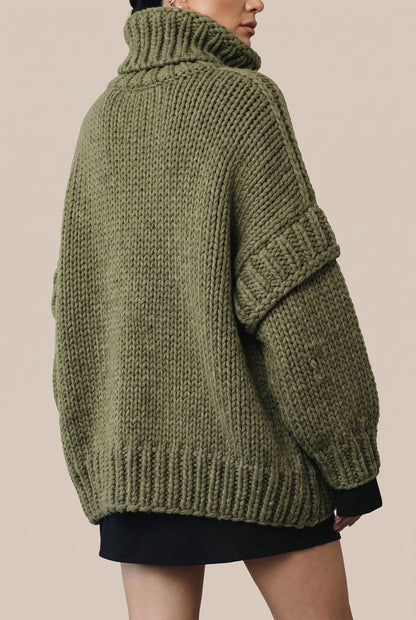 Cylis | Grober Oversize Rollkragenpullover Damen