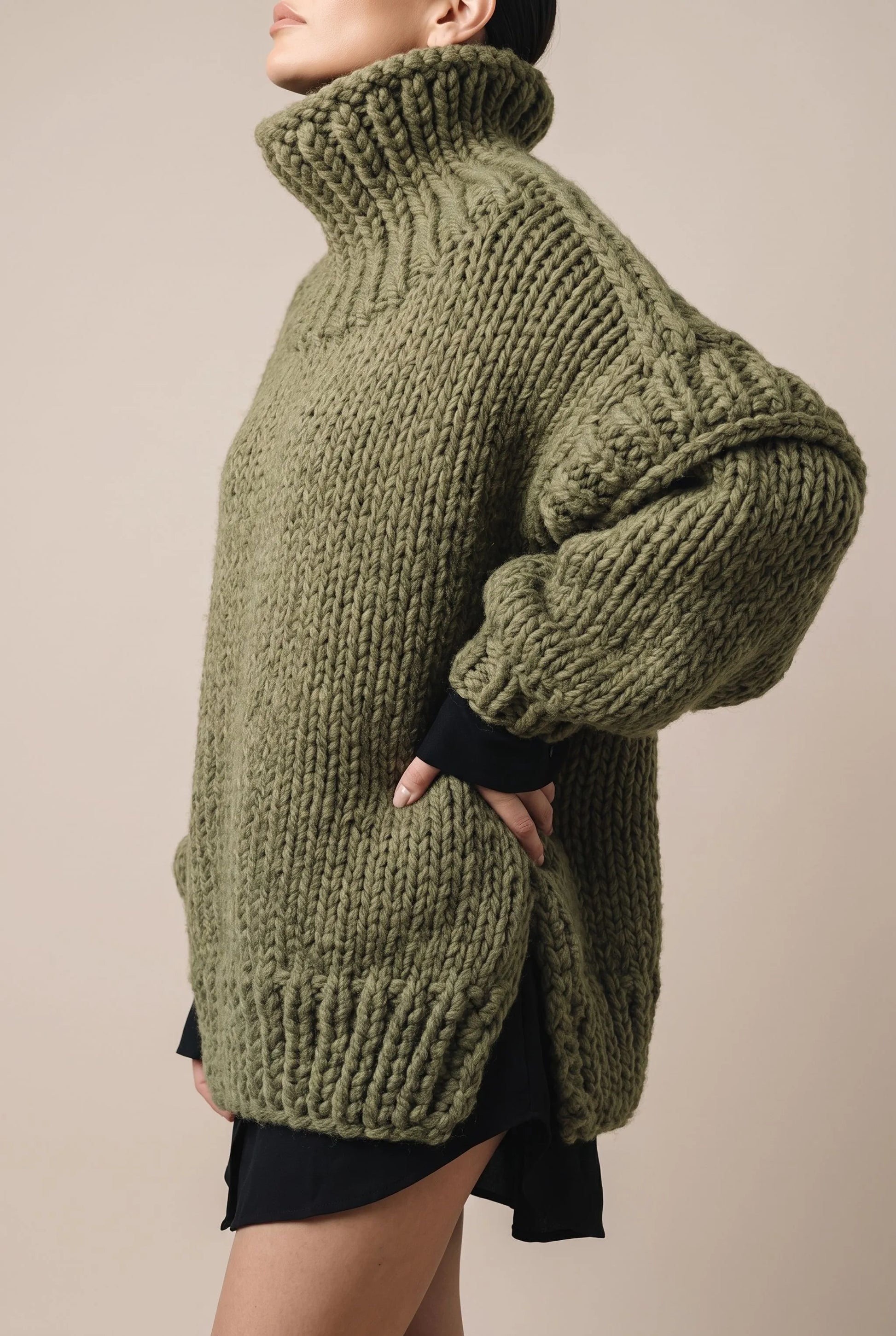 Cylis | Grober Oversize Rollkragenpullover Damen