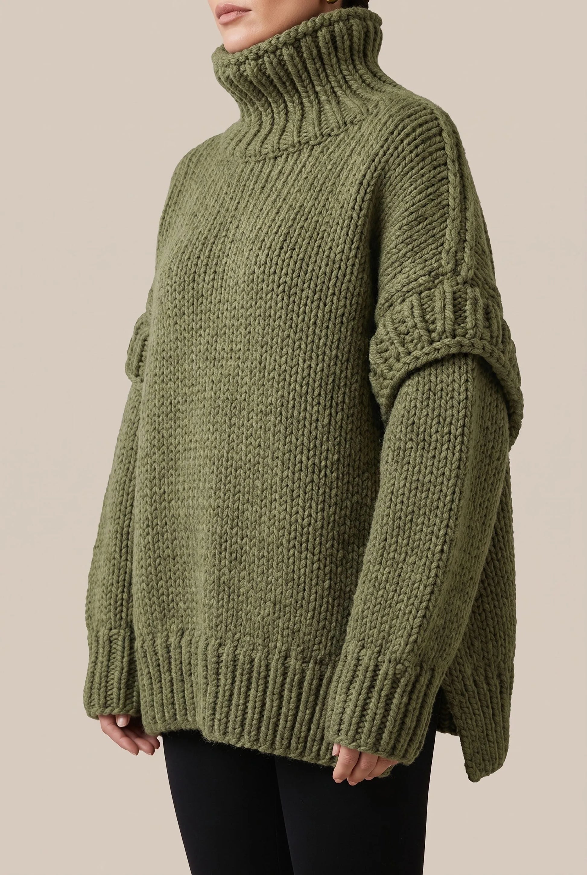 Cylis | Grober Oversize Rollkragenpullover Damen