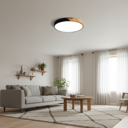 Delora Nord | Plafoniera LED in Legno Scandinavo