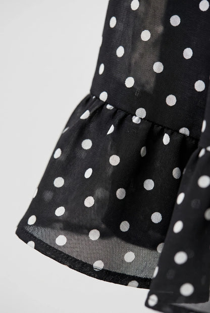 Dotify | Ärmelloses Polka-Dot Maxikleid
