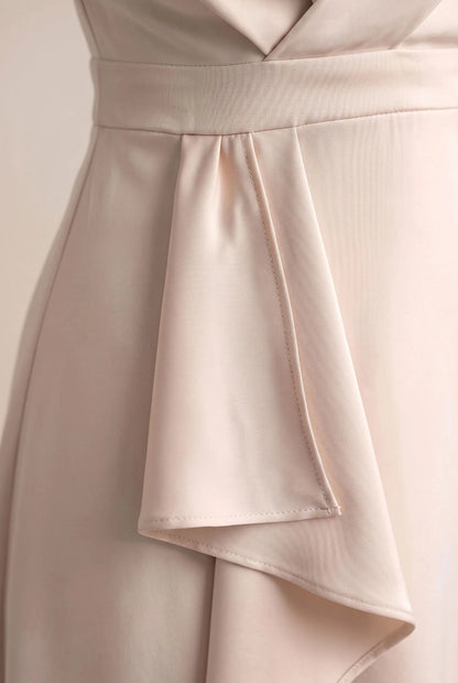 Drapia | Ärmelloses Midikleid Mit Asymmetrischem Saum