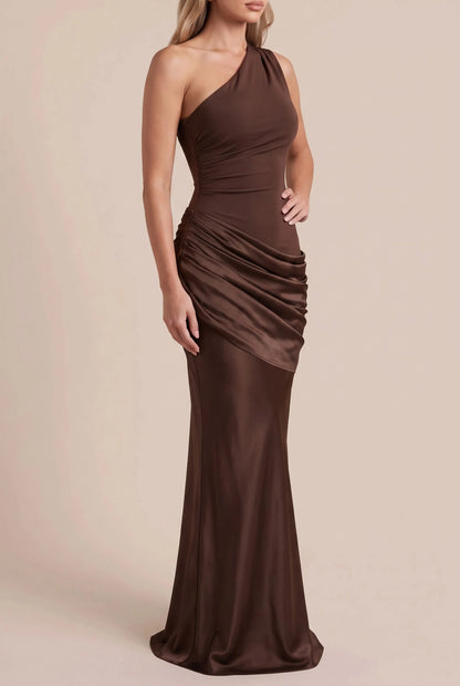 Drapina | Bodenlanges Abendkleid Mit One-Shoulder-Schnitt