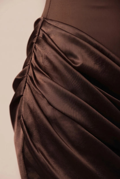 Drapina | Bodenlanges Abendkleid Mit One-Shoulder-Schnitt