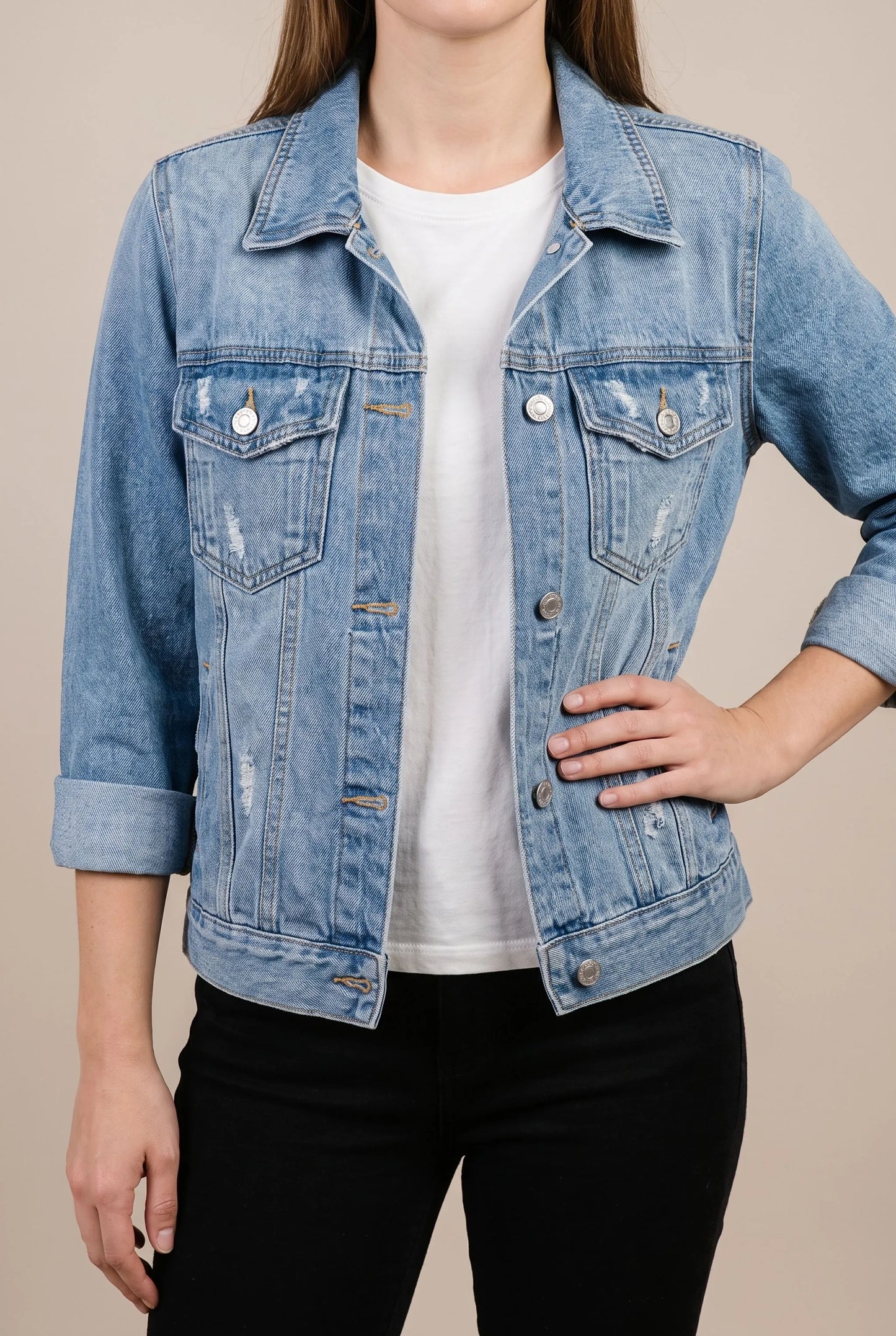 EdgeJacket | Taillierte Kurze Jeansjacke