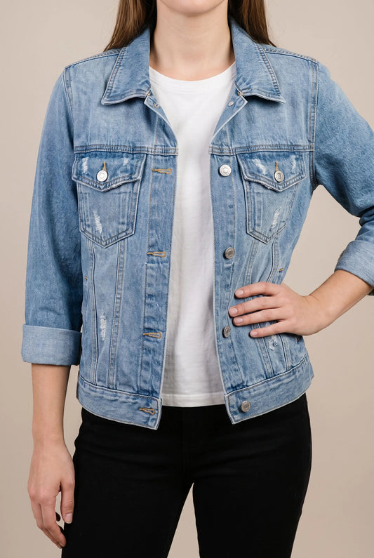 EdgeJacket | Taillierte Kurze Jeansjacke
