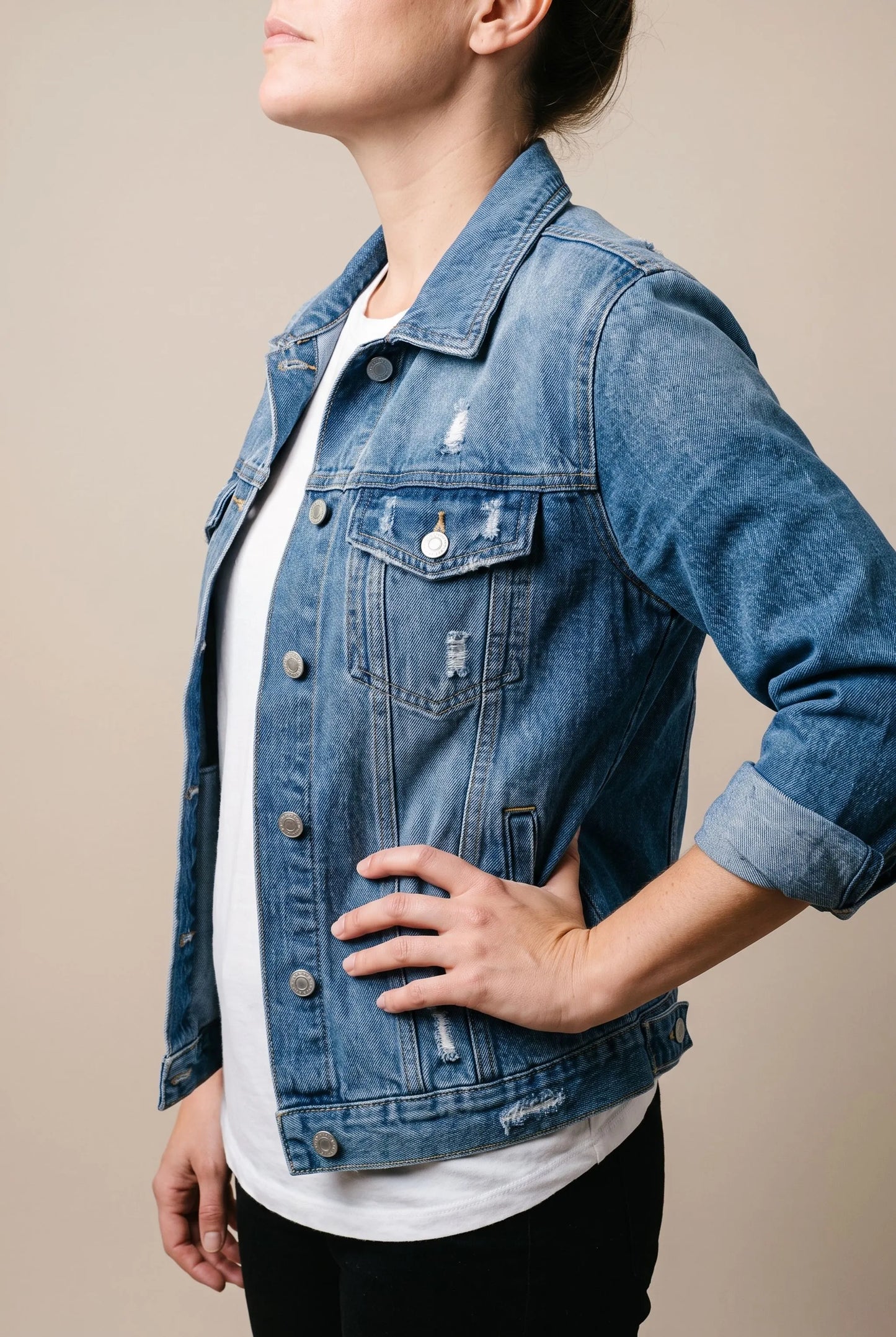 EdgeJacket | Taillierte Kurze Jeansjacke