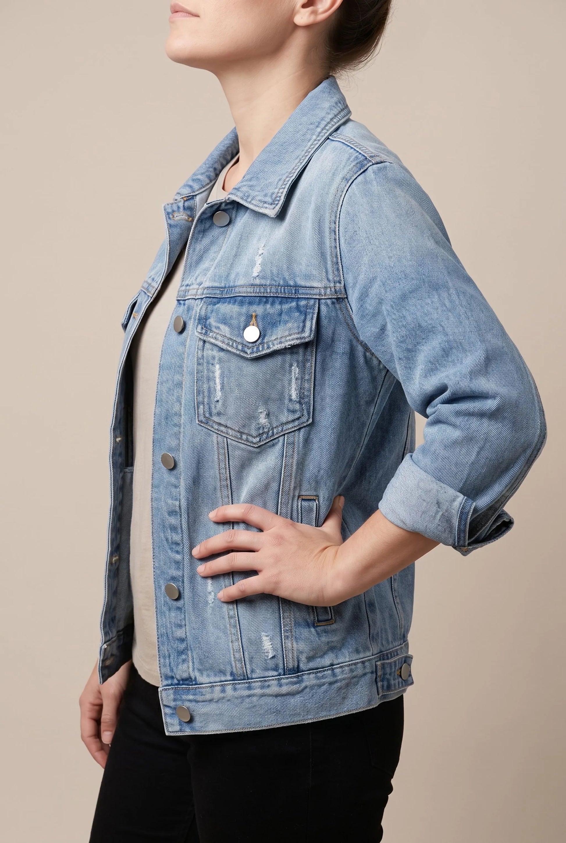 EdgeJacket | Taillierte Kurze Jeansjacke