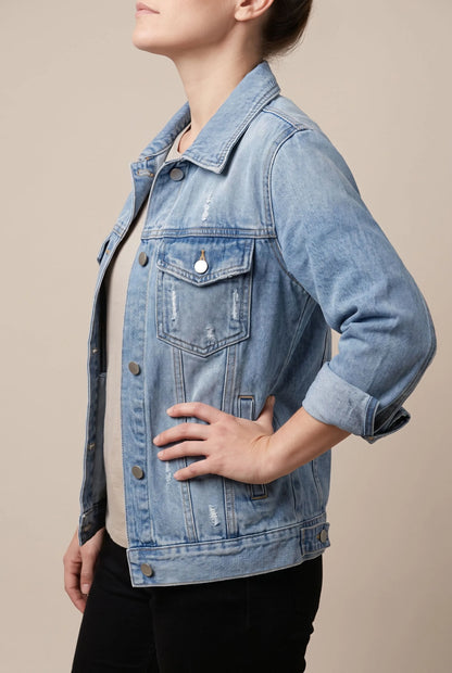 EdgeJacket | Taillierte Kurze Jeansjacke
