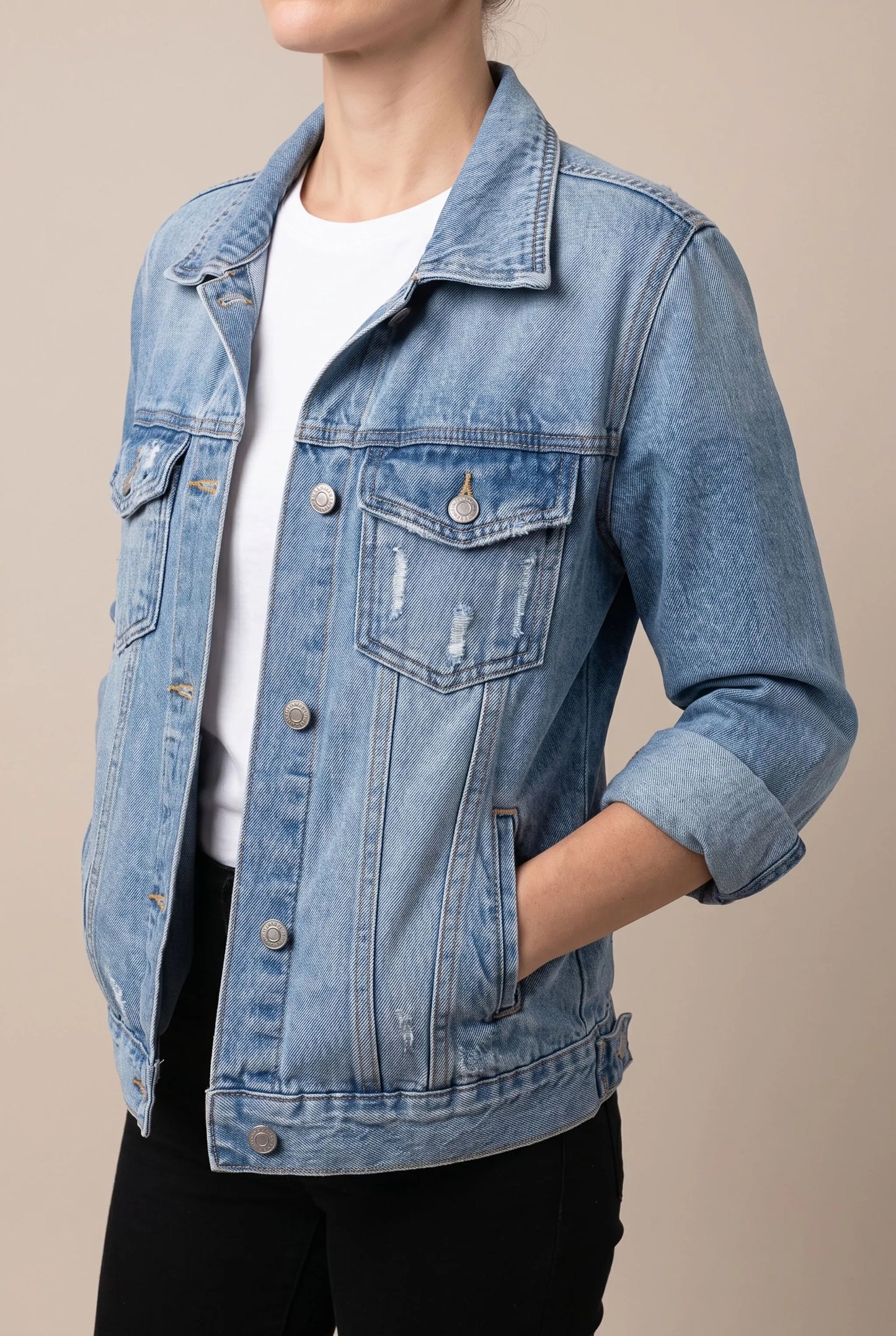 EdgeJacket | Taillierte Kurze Jeansjacke