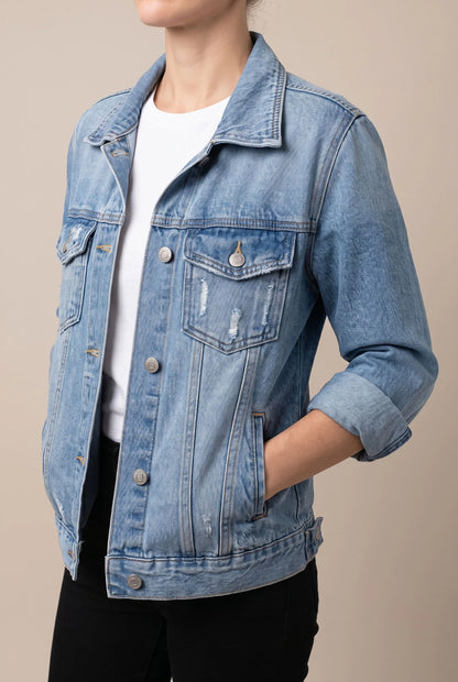 EdgeJacket | Taillierte Kurze Jeansjacke