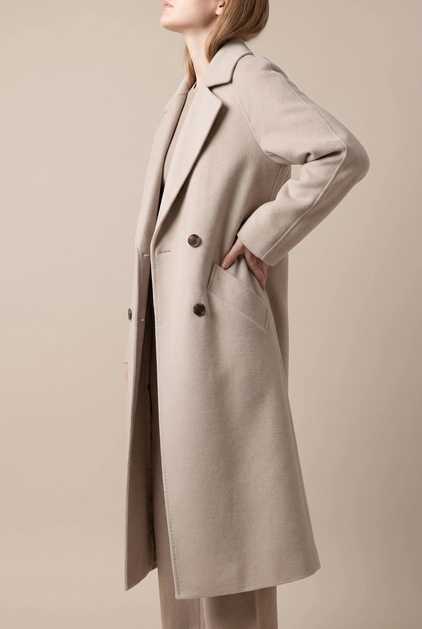Elegis | Langer Damenmantel Im Trenchcoat-Stil