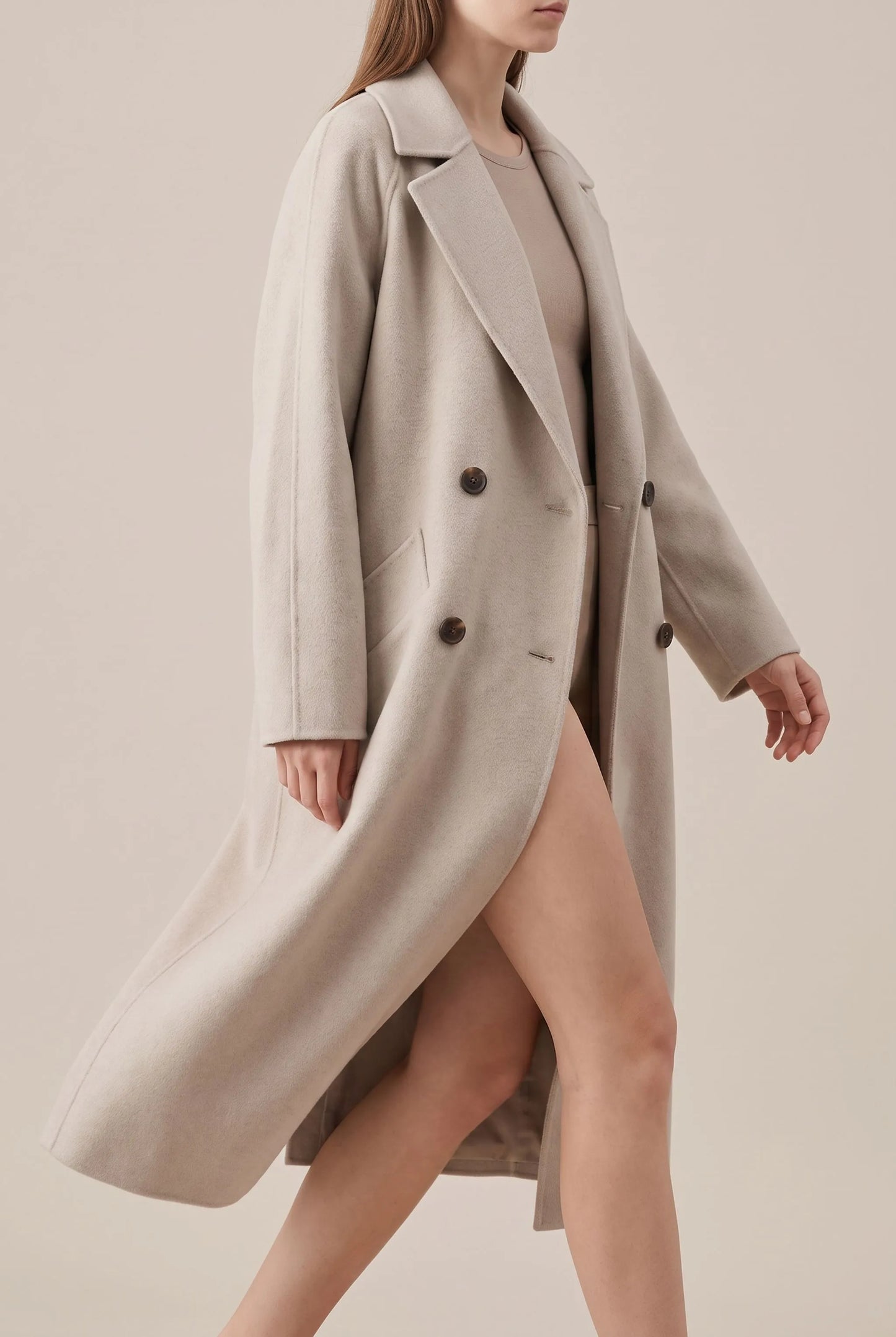 Elegis | Langer Damenmantel Im Trenchcoat-Stil