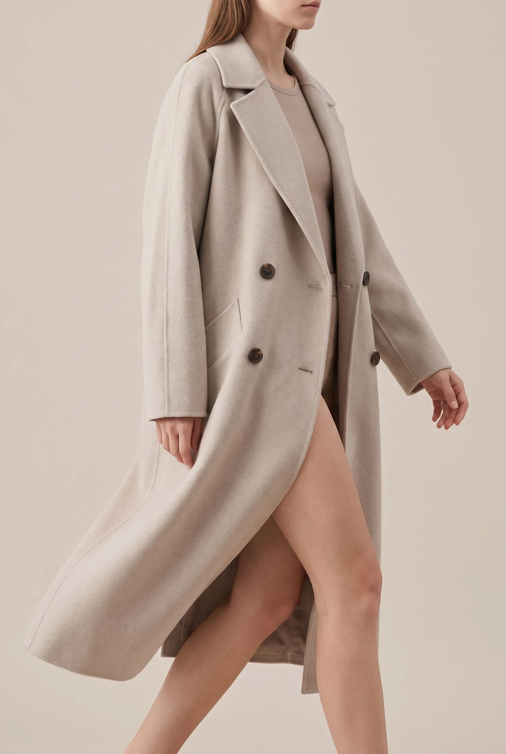 Elegis | Langer Damenmantel Im Trenchcoat-Stil