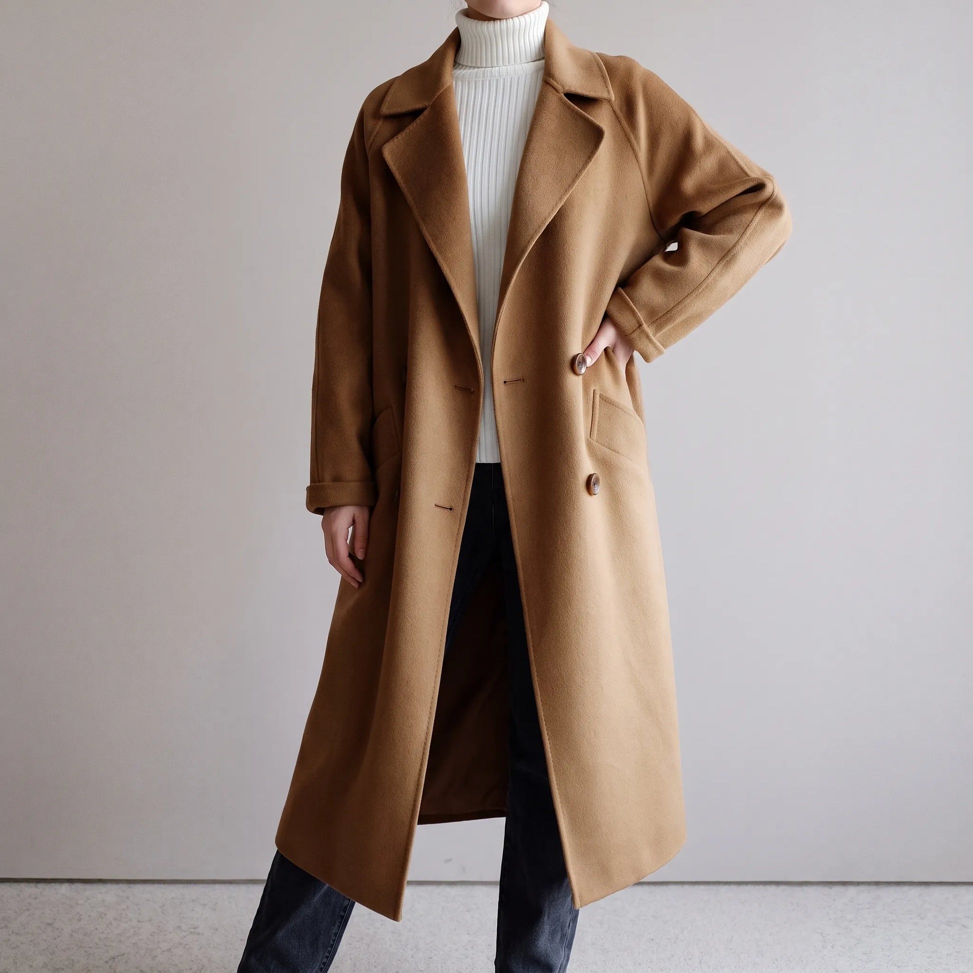 Elegis | Langer Damenmantel Im Trenchcoat-Stil