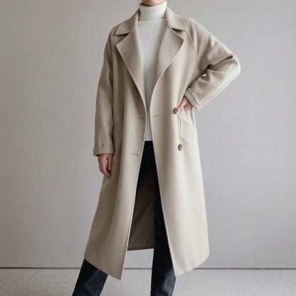 Elegis | Langer Damenmantel Im Trenchcoat-Stil