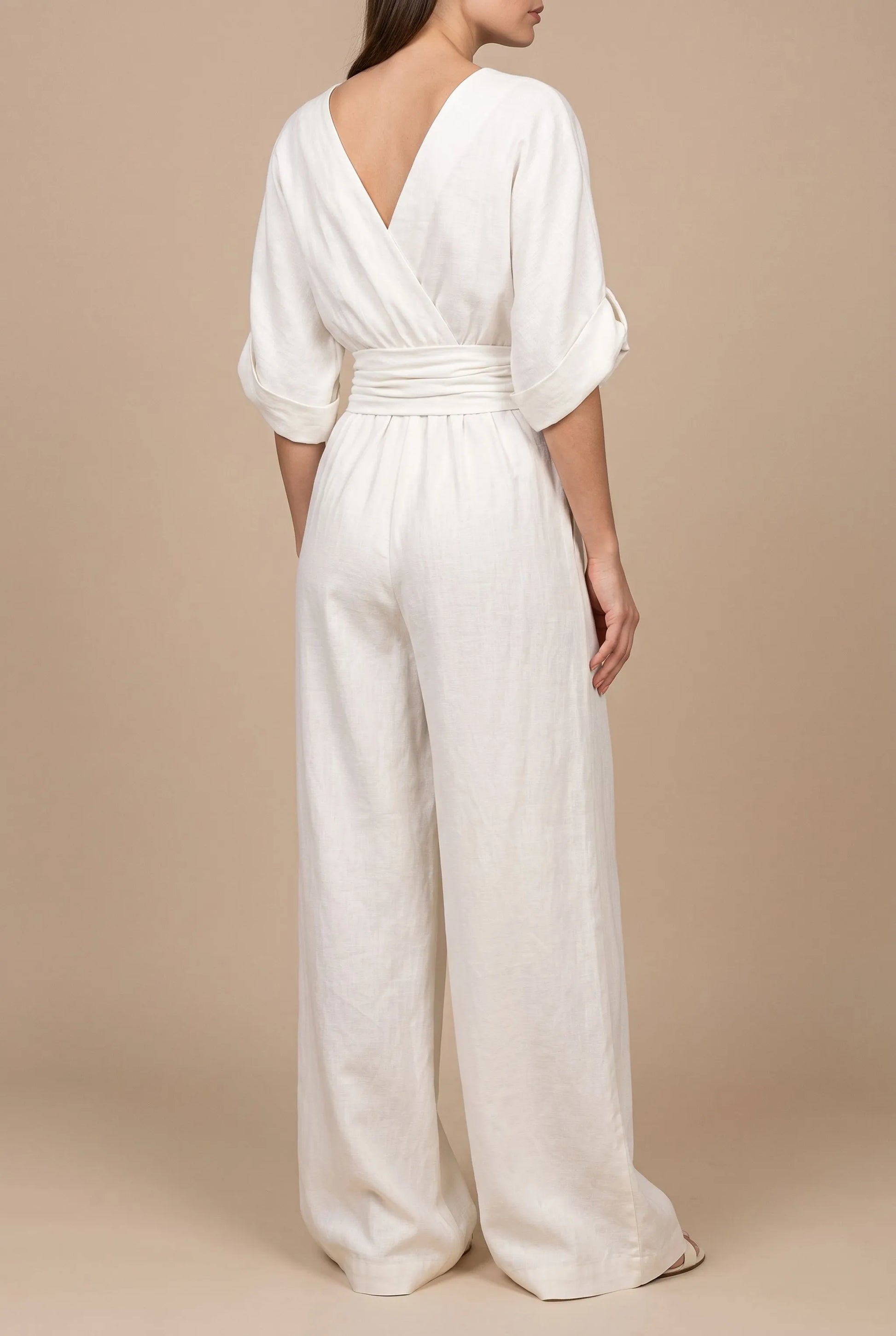 Elevata | Eleganter Fließender V-Ausschnitt Jumpsuit