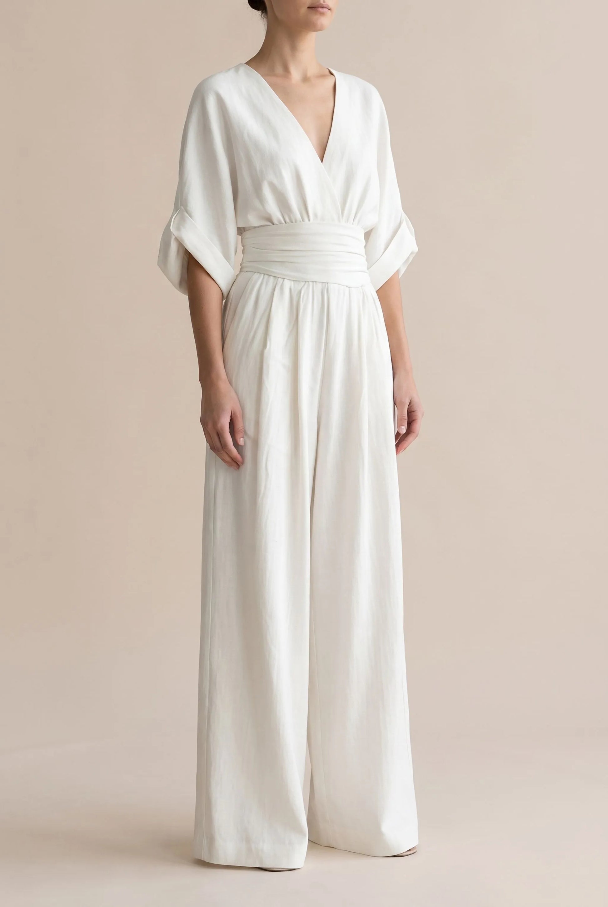 Elevata | Eleganter Fließender V-Ausschnitt Jumpsuit