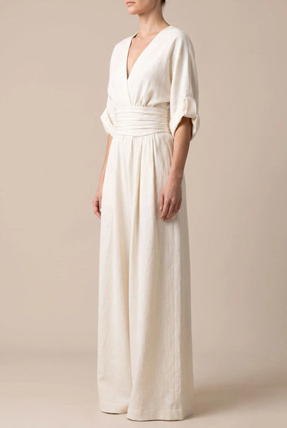 Elevata | Eleganter Fließender V-Ausschnitt Jumpsuit