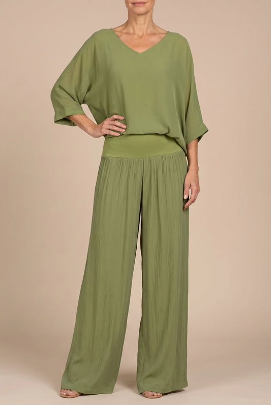 Elevee | Zweiteiliger Asymmetrischer Fließender Festlicher Damen Hosenanzug