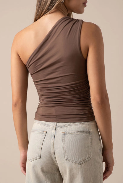 Eleventa | Elegantes One-Shoulder-Oberteil Mit Raffung