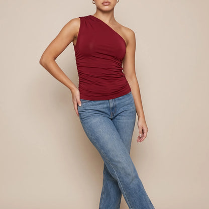 Eleventa | Elegantes One-Shoulder-Oberteil Mit Raffung