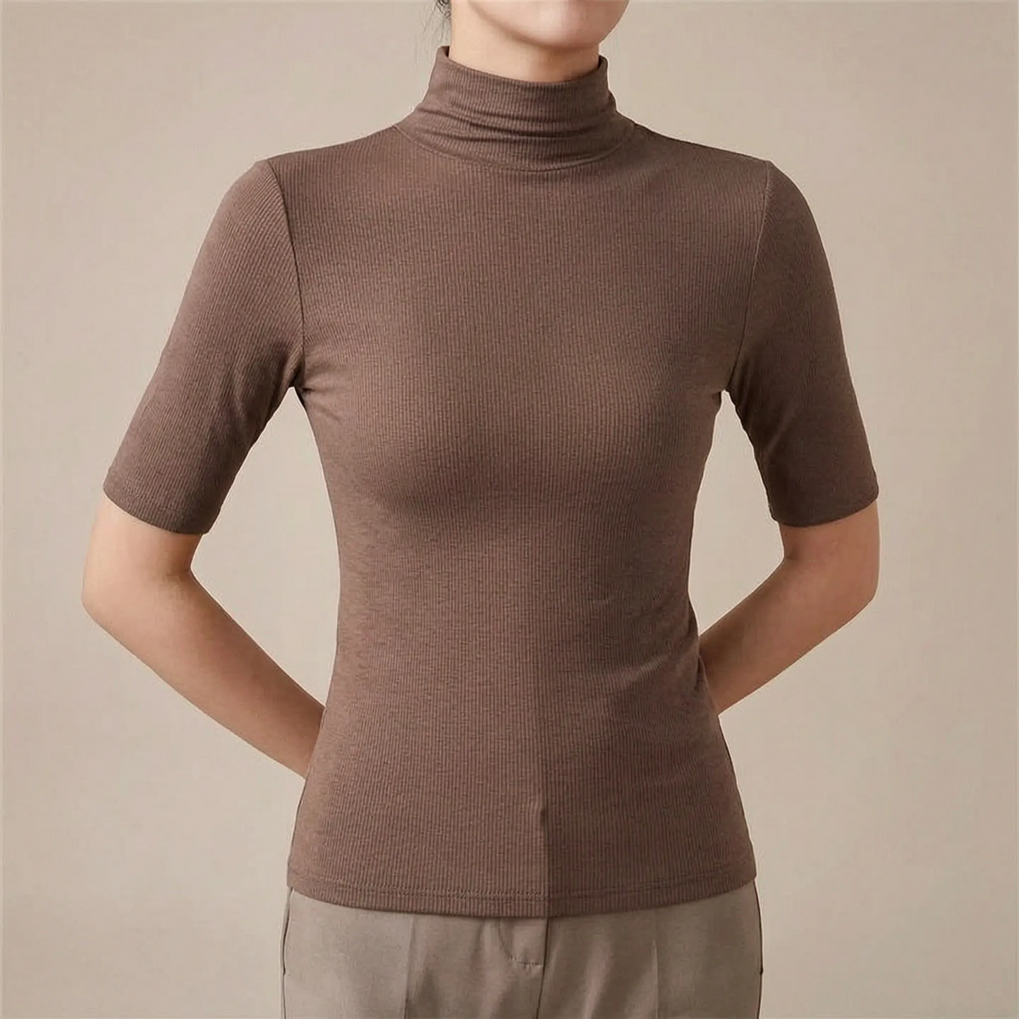 Elevia | Figurbetonter Rollkragenpullover Für Damen
