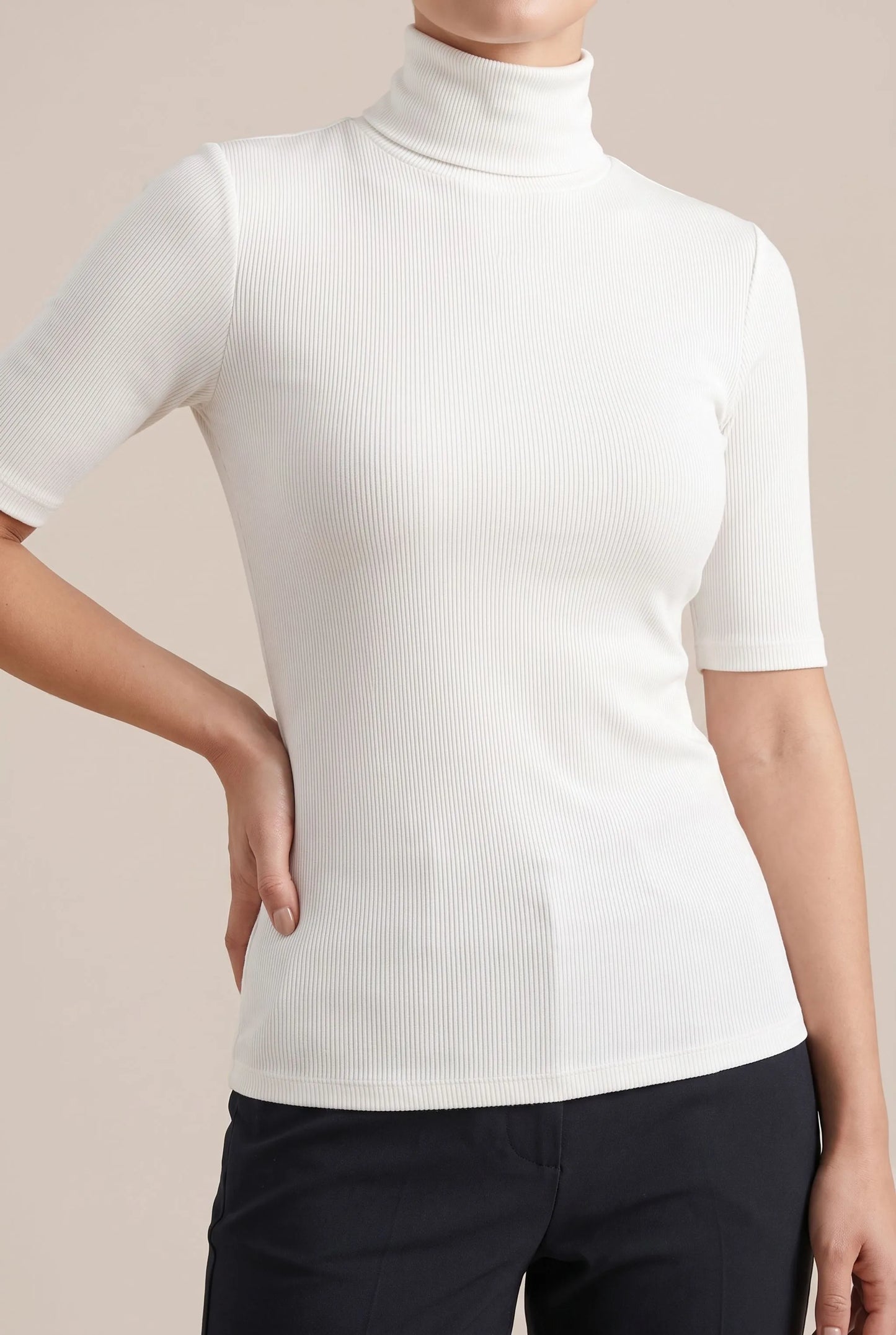 Elevia | Figurbetonter Rollkragenpullover Für Damen