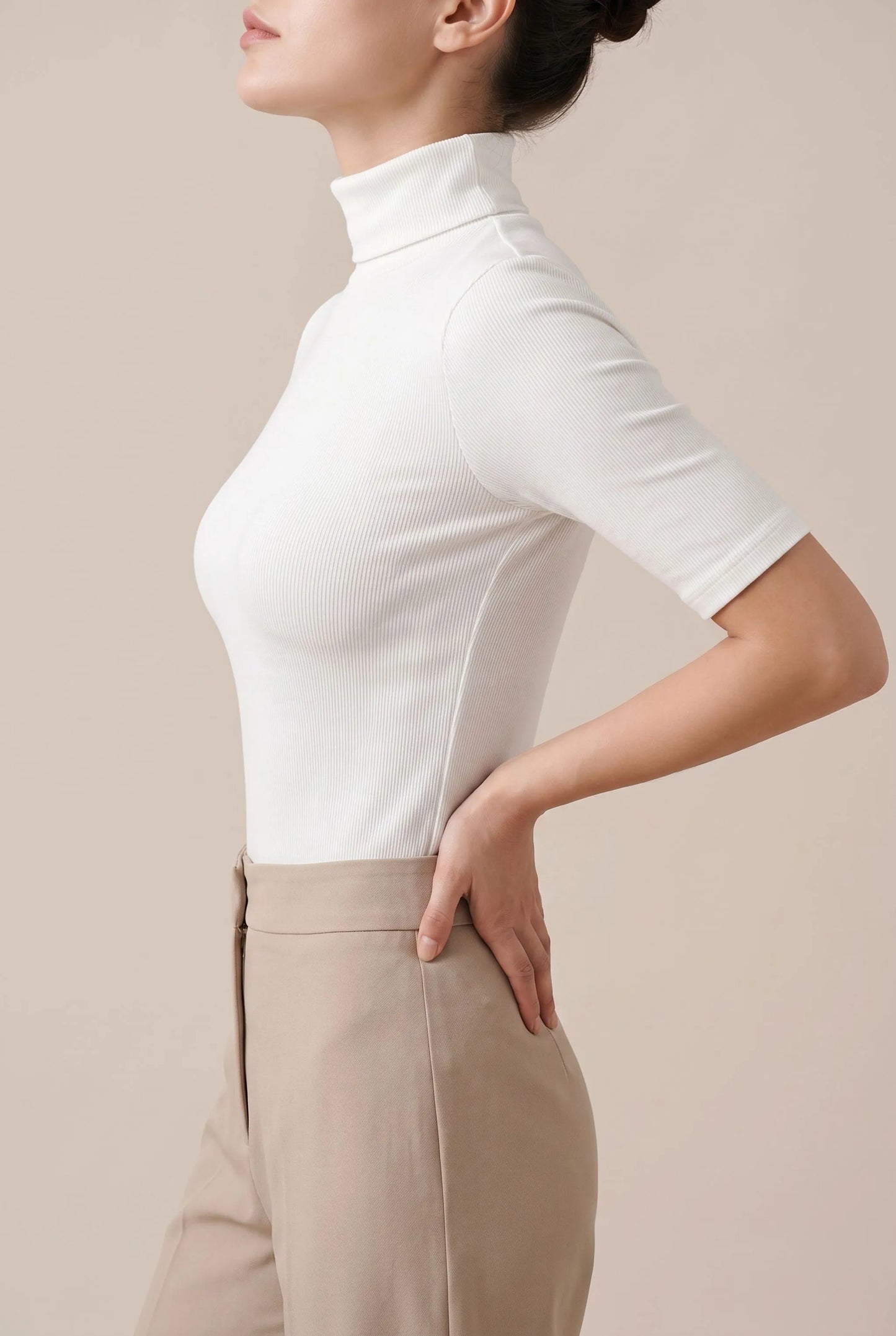 Elevia | Figurbetonter Rollkragenpullover Für Damen