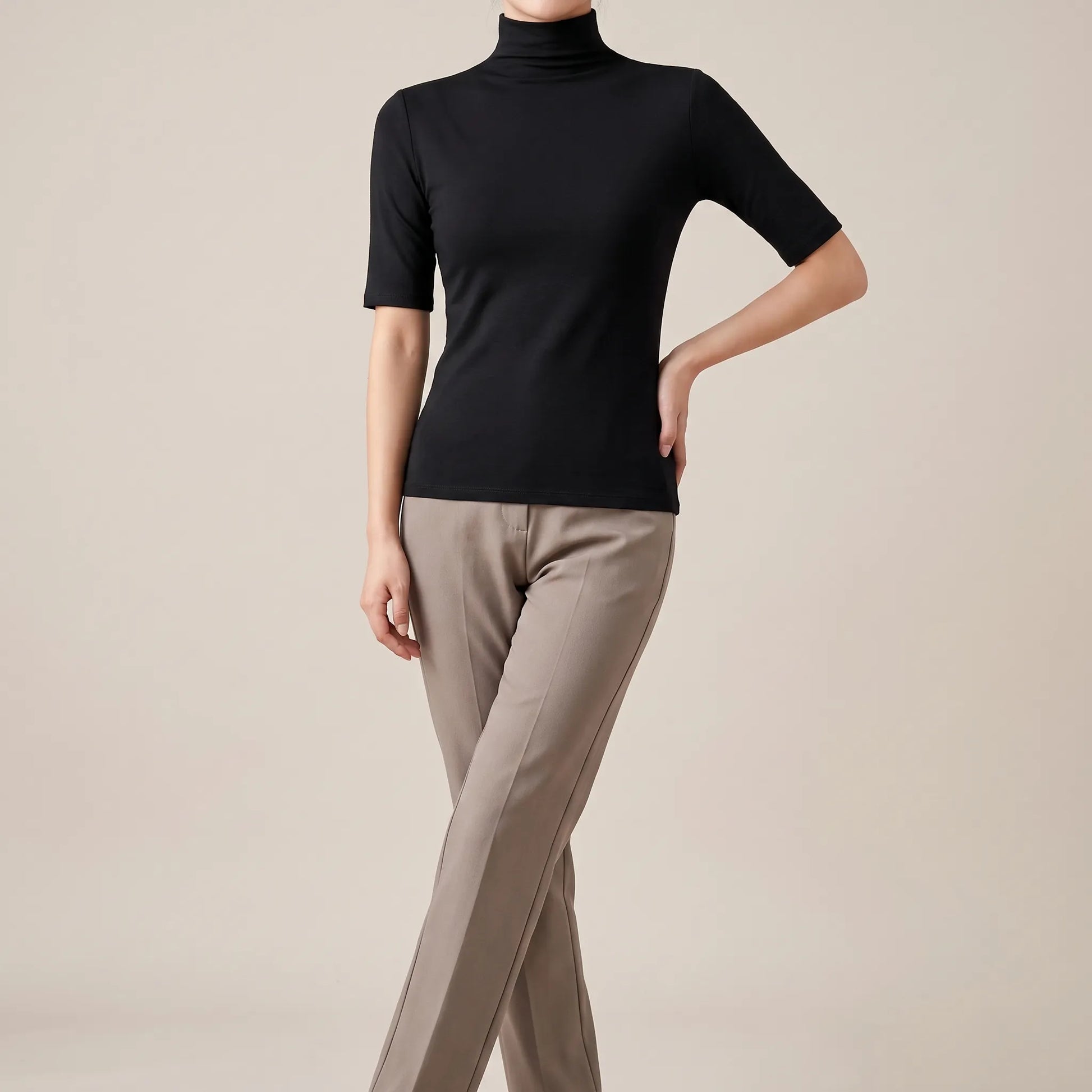Elevia | Figurbetonter Rollkragenpullover Für Damen