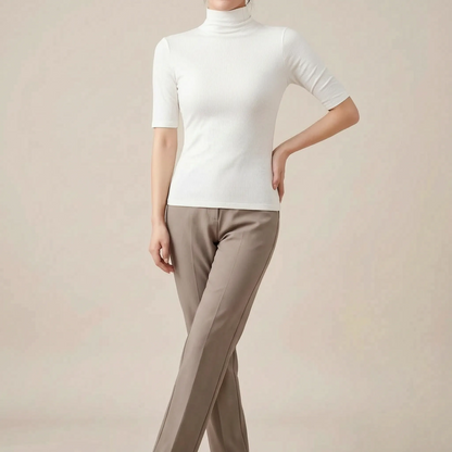 Elevia | Figurbetonter Rollkragenpullover Für Damen