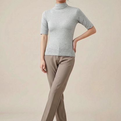 Elevia | Figurbetonter Rollkragenpullover Für Damen