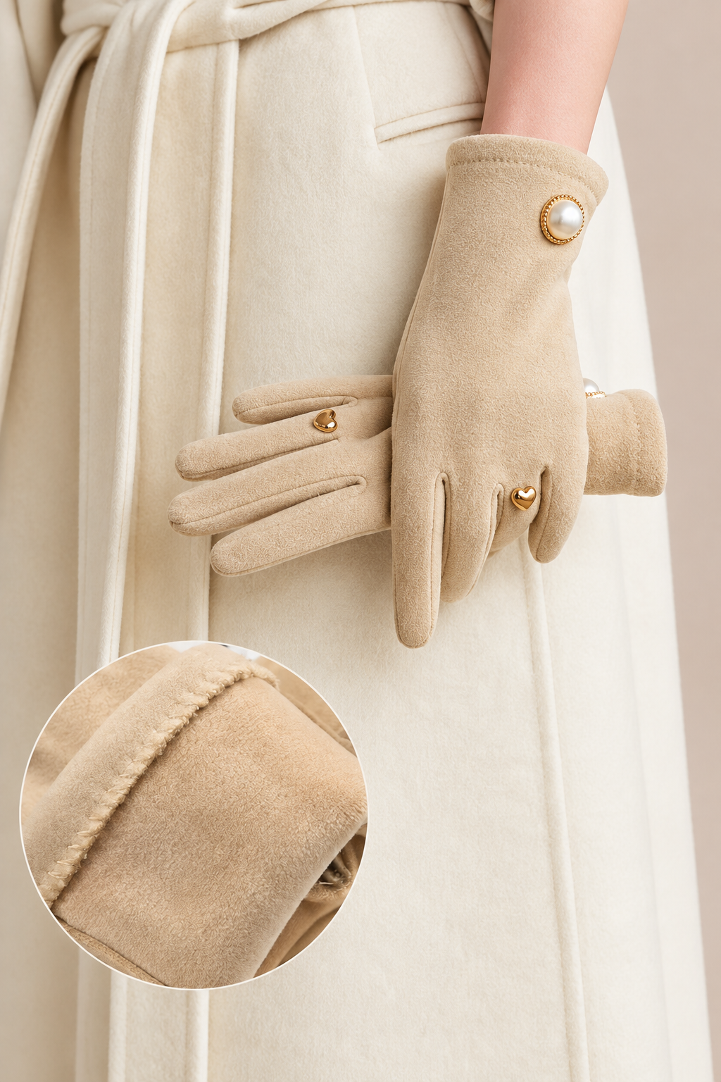 Elvara | Elegante warme Handschuhe mit dekorativen Details