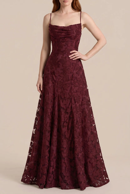 Evanna | Bodenlanges Ärmelloses Maxikleid Mit Floraler Struktur