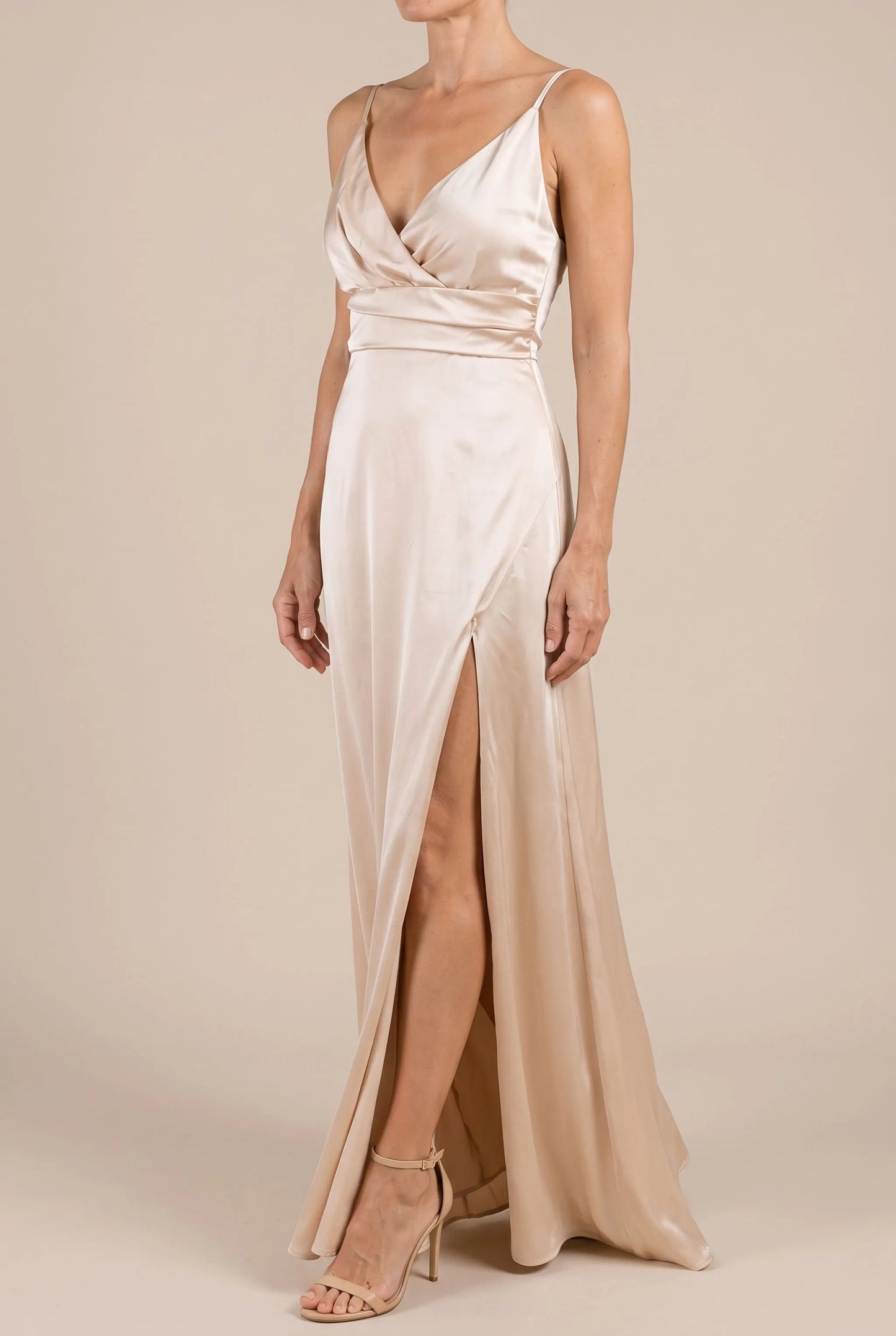 Evelia | Langes Abendkleid Mit Beinschlitz