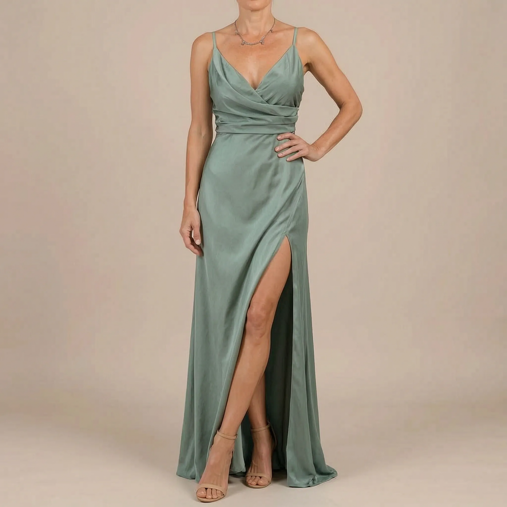 Evelia | Langes Abendkleid Mit Beinschlitz