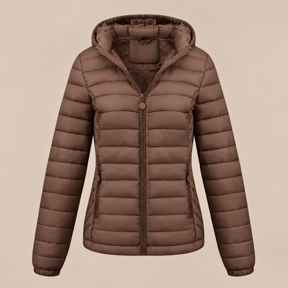 Evelisse | Steppjacke Damen mit Kapuze und weichem Innenfutter