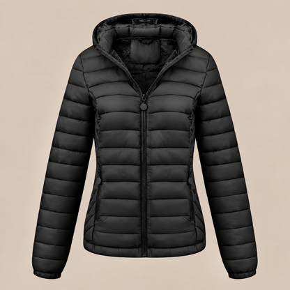 Evelisse | Steppjacke Damen mit Kapuze und weichem Innenfutter