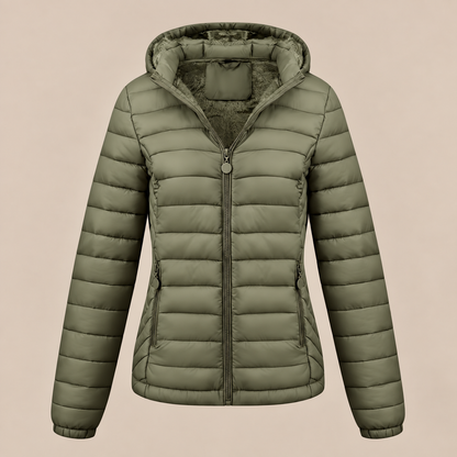 Evelisse | Steppjacke Damen mit Kapuze und weichem Innenfutter