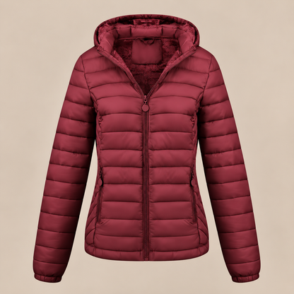 Evelisse | Steppjacke Damen mit Kapuze und weichem Innenfutter